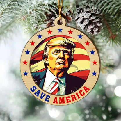 I'm Voting For The Felon Trump 2024 Wood Ornament ornament The Next Custom Gift