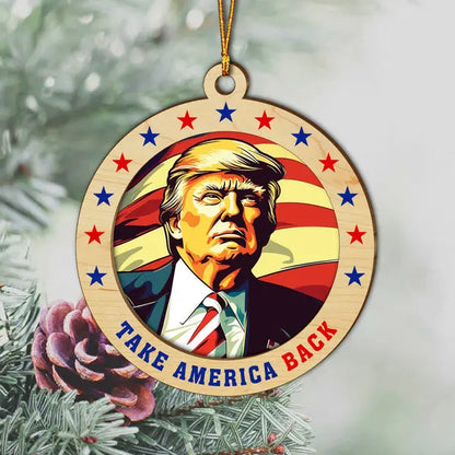 I'm Voting For The Felon Trump 2024 Wood Ornament ornament The Next Custom Gift