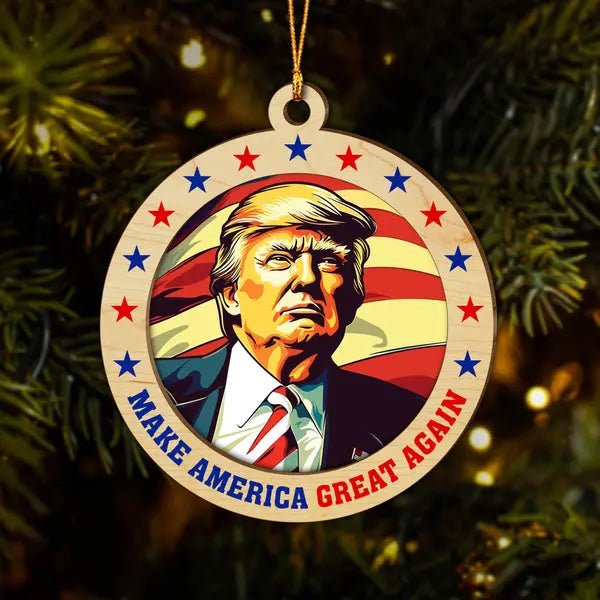 I'm Voting For The Felon Trump 2024 Wood Ornament ornament The Next Custom Gift