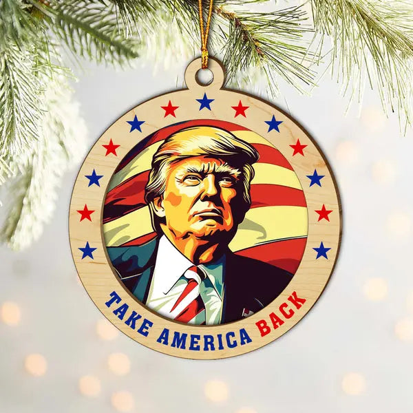 I'm Voting For The Felon Trump 2024 Wood Ornament ornament The Next Custom Gift