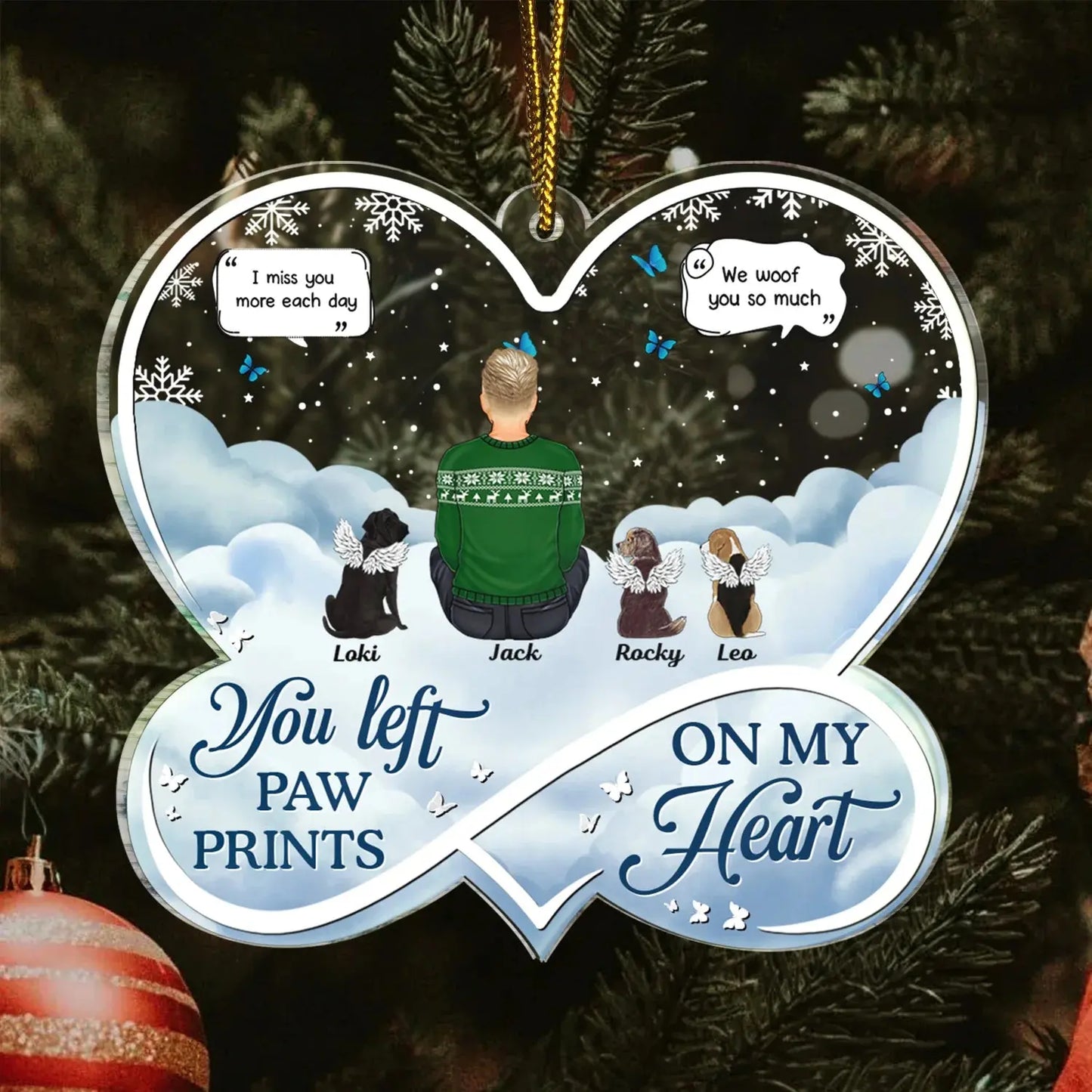 If Love Could Have Saved You - Christmas Memorial Gift For Pet Lovers, Dog Mom, Dog Dad, Cat Mom, Cat Dad - Personalized Custom Shaped Acrylic Ornament Ornament The Next Custom Gift