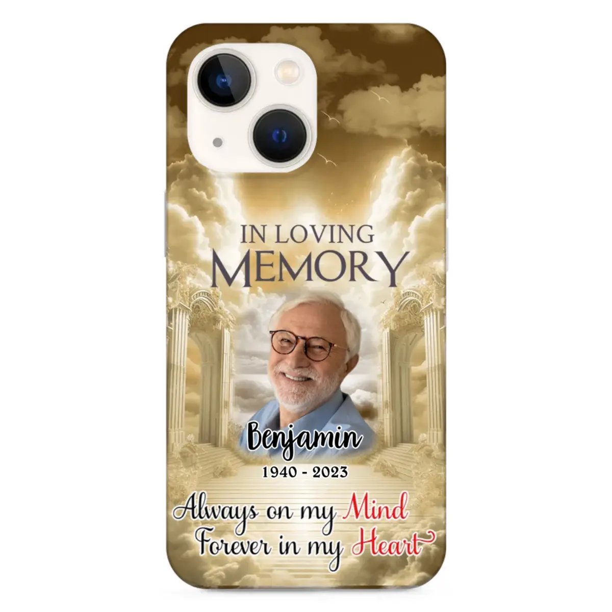 In Loving Memory Upload Photo Heaven Gate Sky - Personalized Phone Case Phone Case The Next Custom Gift