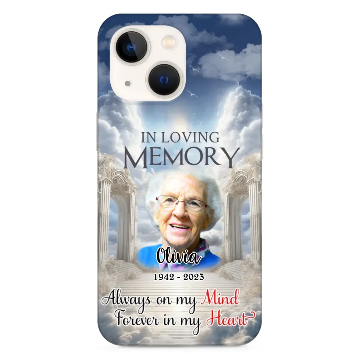 In Loving Memory Upload Photo Heaven Gate Sky - Personalized Phone Case Phone Case The Next Custom Gift