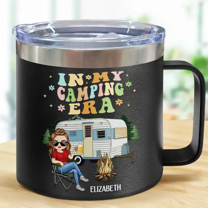 In My Camping Era - Personalized 14oz Stainless Steel Tumbler With Handle  The Next Custom Gift