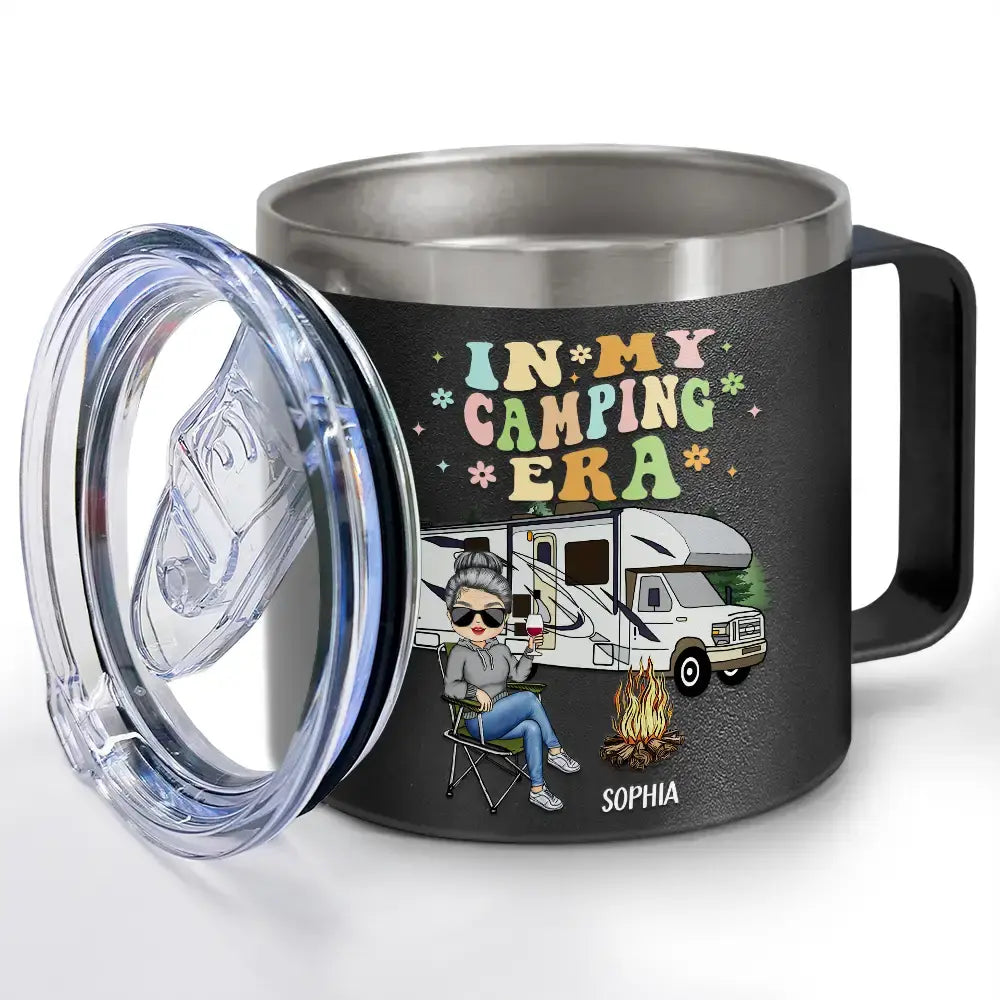 In My Camping Era - Personalized 14oz Stainless Steel Tumbler With Handle  The Next Custom Gift