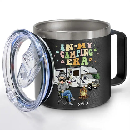 In My Camping Era - Personalized 14oz Stainless Steel Tumbler With Handle  The Next Custom Gift