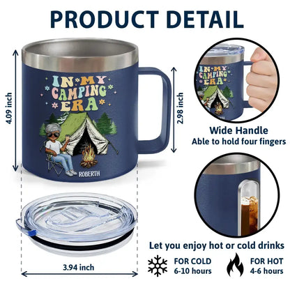 In My Camping Era - Personalized 14oz Stainless Steel Tumbler With Handle  The Next Custom Gift