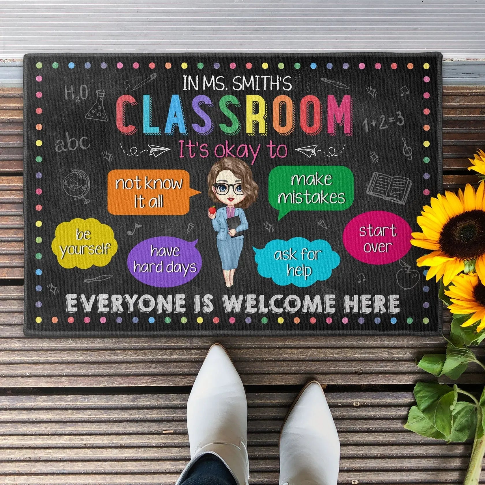 In My Classroom Everything Is Okay - Personalized Doormat Doormat The Next Custom Gift