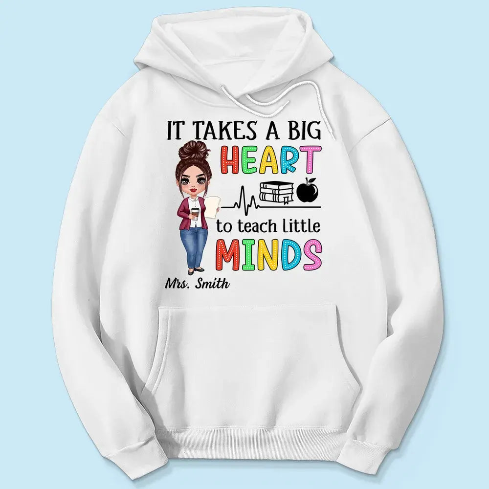 It Takes A Big Heart Teacher Personalized Shirt Shirts & Tops The Next Custom Gift