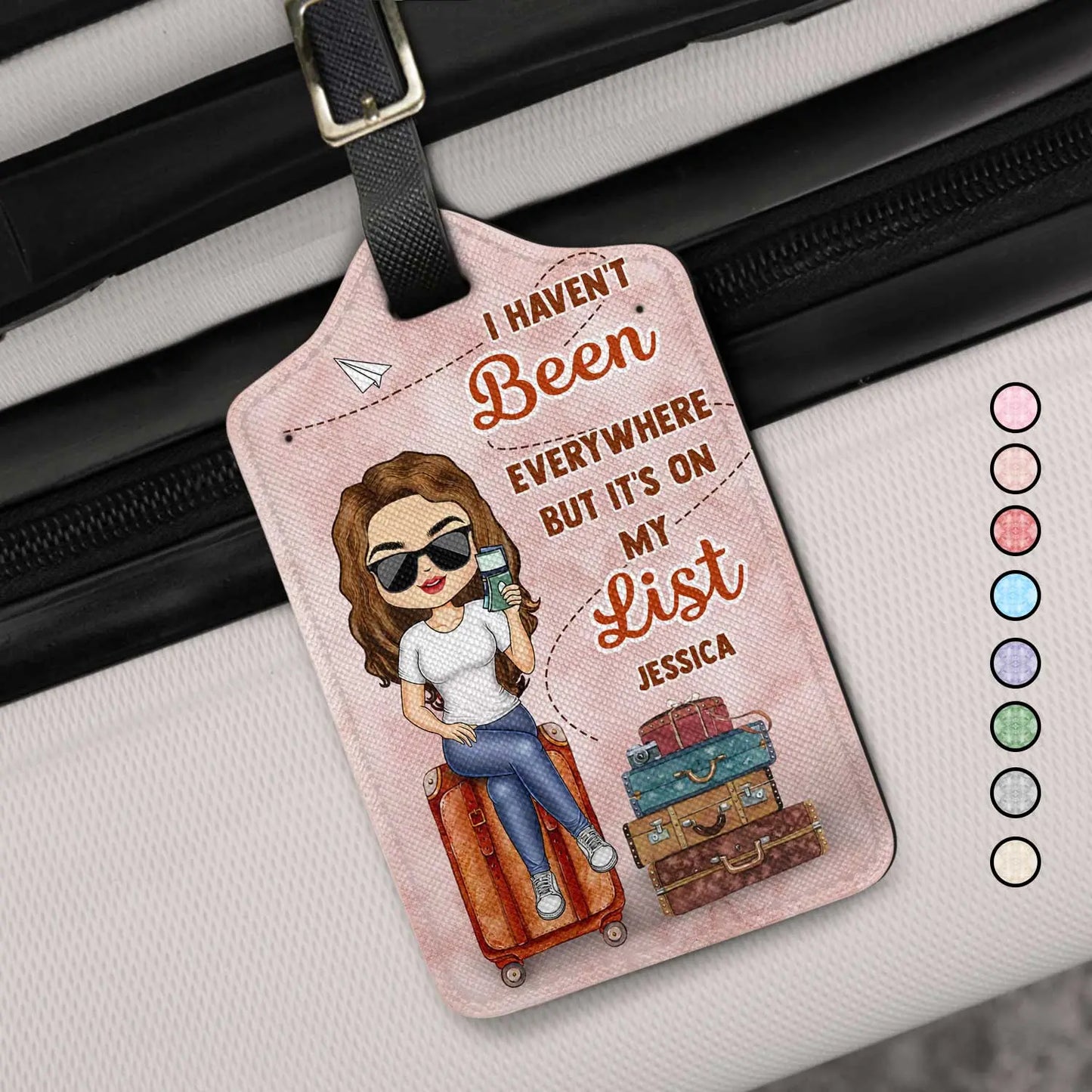 It's On My List - Gift For Traveling Lovers, Vacation Lovers, Travelers, Him, Her - Personalized Luggage Tag Luggage Tag The Next Custom Gift