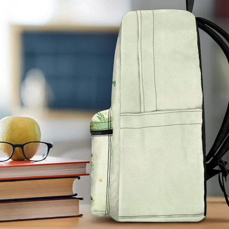 It's Okay To Animals - Personalized Canvas Backpack