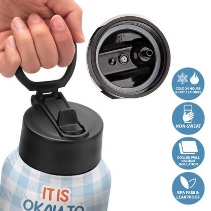 It's Okay To Be Yourself - Personalized Kids Water Bottle