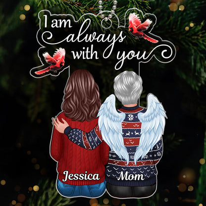Cardinals I Am Always With You Christmas Family Memorial Remembrance Gift Personalized Acrylic Ornament