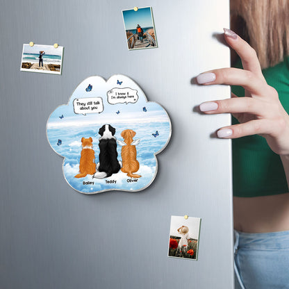 Pet Memorial I Miss You Back View Personalized Acrylic Fridge Magnet, Memorial Gift, Remembrance Gift For Dog Lover