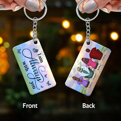 Memorial Family Stair To Heaven Remembrance Gift Personalized Acrylic Keychain