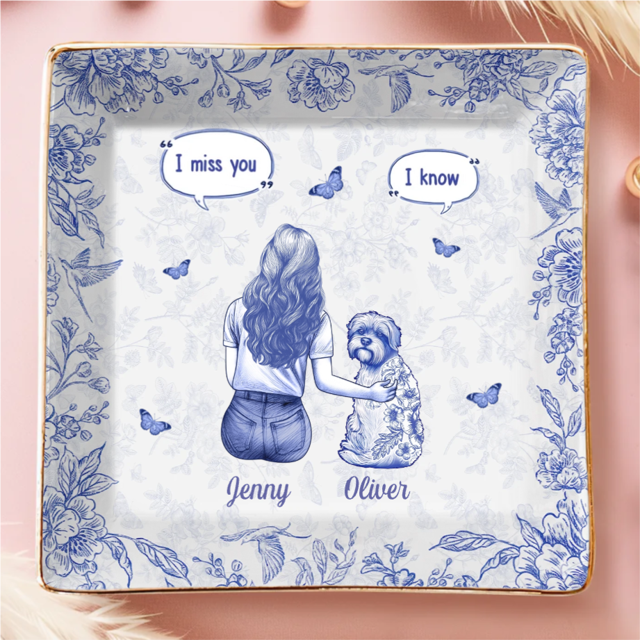Custom Full-Print Jewelry Dish - Personalized Pet Memorial Sympathy Gifts For Dogs - Always Loved Never Gone