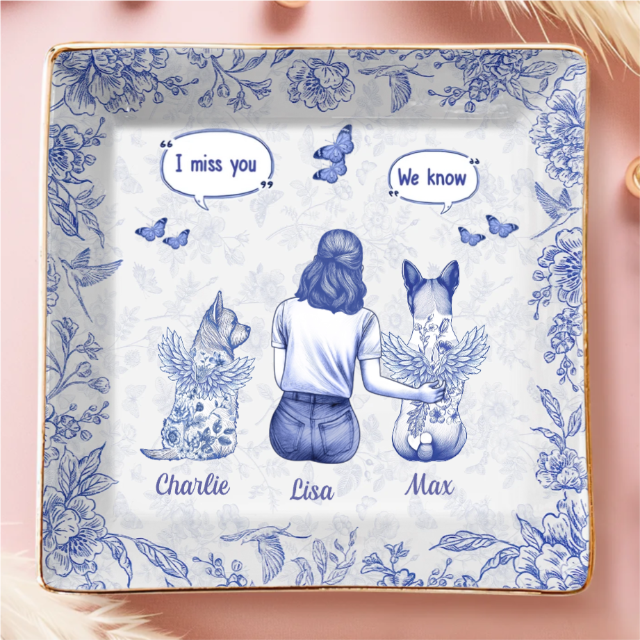Custom Full-Print Jewelry Dish - Personalized Pet Memorial Sympathy Gifts For Dogs - Always Loved Never Gone