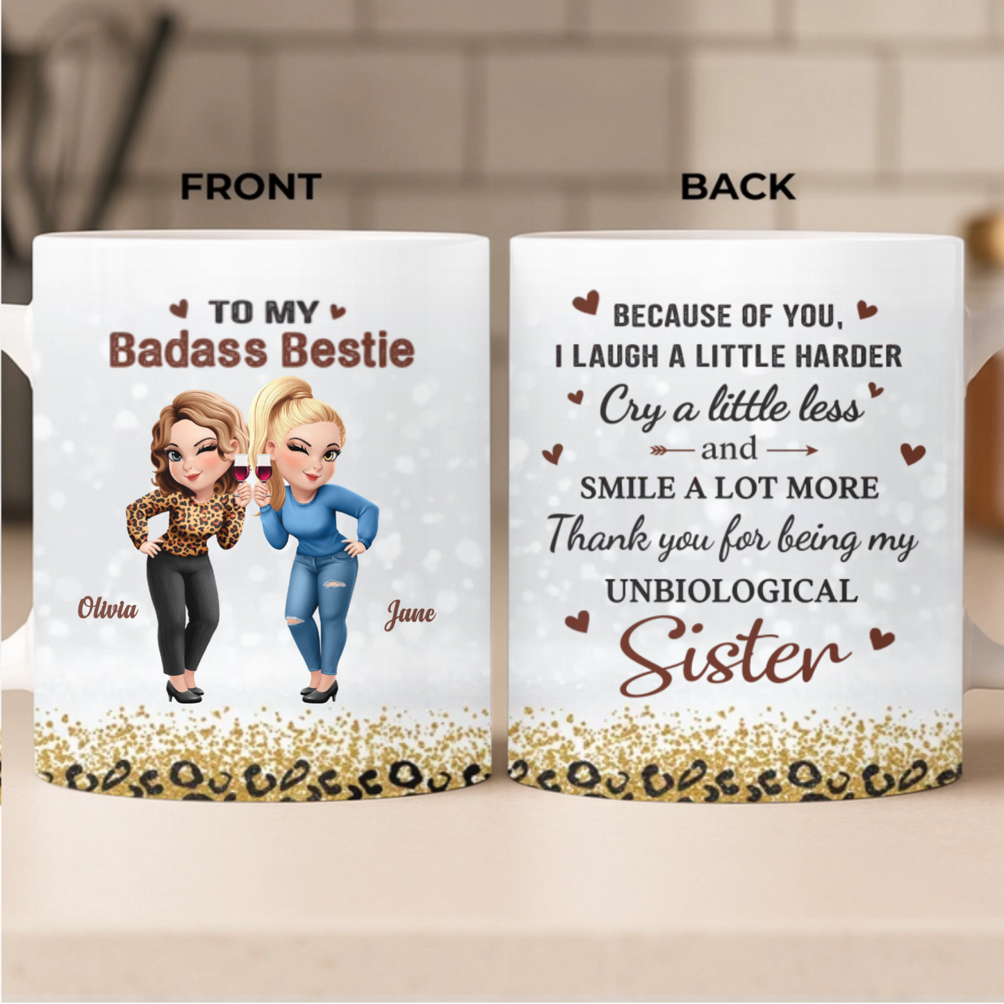 Custom Mug - Personalized Best Friend Birthday Gifts For Women, Besties, Sisters, BFF - Best Friends Best Memories