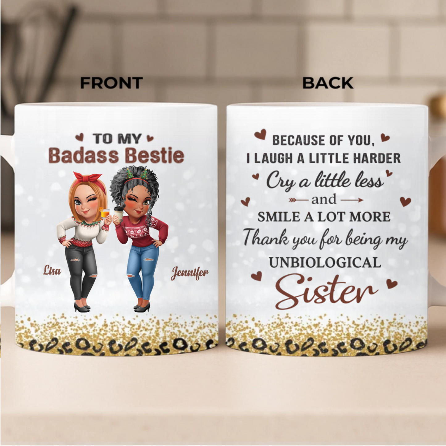 Custom Mug - Personalized Best Friend Birthday Gifts For Women, Besties, Sisters, BFF - Best Friends Best Memories
