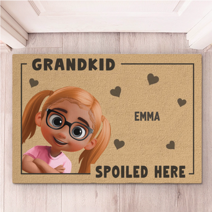 Custom Home Decor Decorative Mat - Personalized Birthday Gifts For Mom, Grandma - Grandkids Spoiled Here