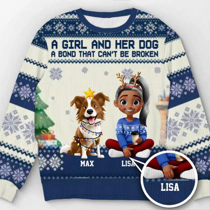 Custom Unisex Ugly Sweatshirt - Personalized Christmas Birthday Gifts For Dog Cat Lovers, Dog Dad And Mom, Cat Owners - Life Is Better With My Fur Babies