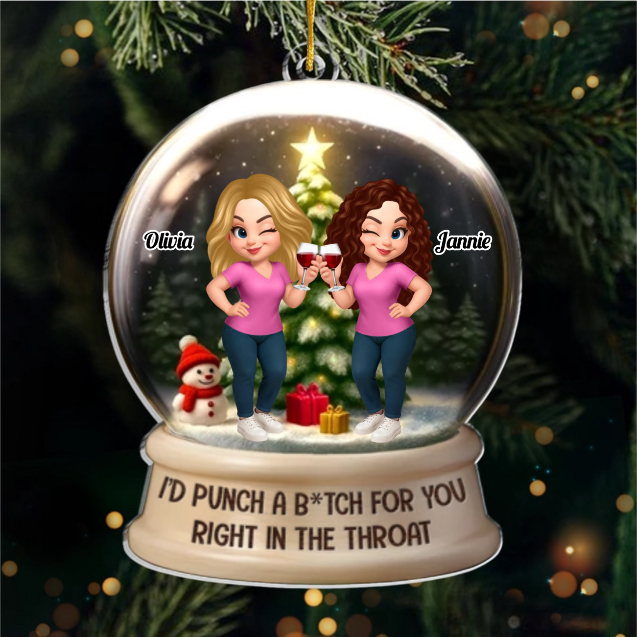 Custom Acrylic Ornament - Personalized Best Friend Christmas Birthday Gifts For Women, Besties, Sisters, BFF - Merry Moments With My Bestie