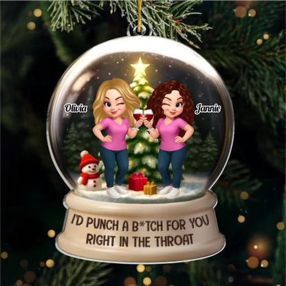 Custom Acrylic Ornament - Personalized Best Friend Christmas Birthday Gifts For Women, Besties, Sisters, BFF - Merry Moments With My Bestie