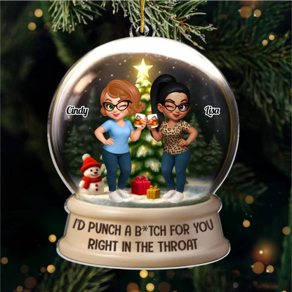 Custom Acrylic Ornament - Personalized Best Friend Christmas Birthday Gifts For Women, Besties, Sisters, BFF - Merry Moments With My Bestie