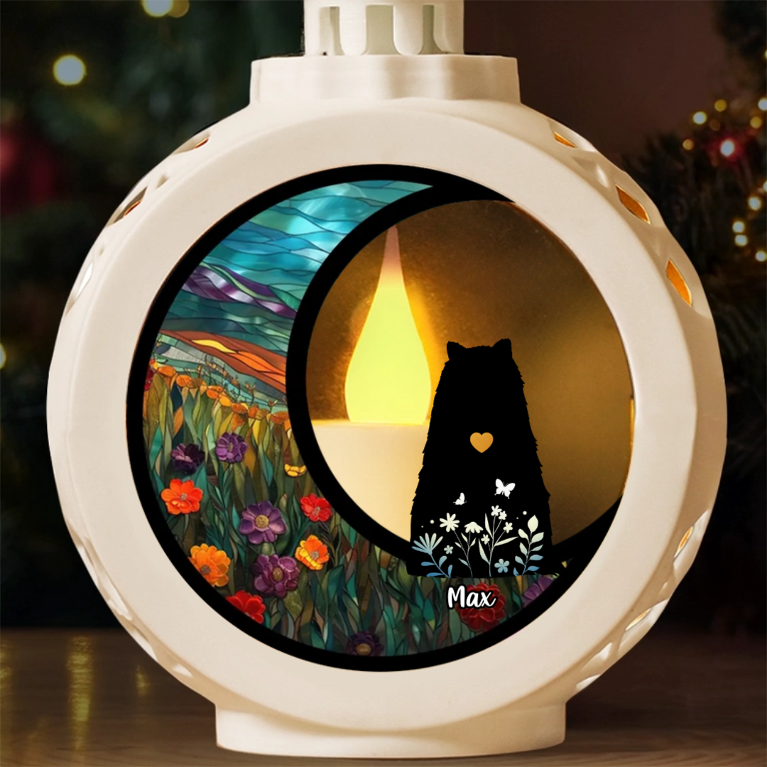 Custom Candlelight Lantern Ornament - Personalized Pet Christmas Memorial Sympathy Gifts For Dogs - Your Paw Prints Are Etched In My Heart