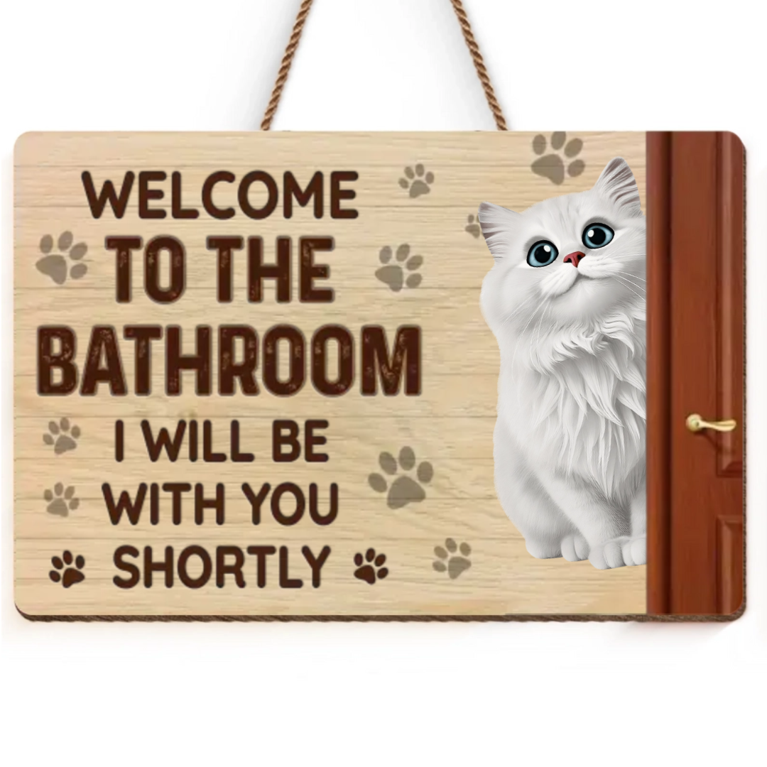 Custom Wood Sign - Personalized Birthday Gifts For Cat Lovers, Cat Mom And Dad - Warning, Cat Hair Zone