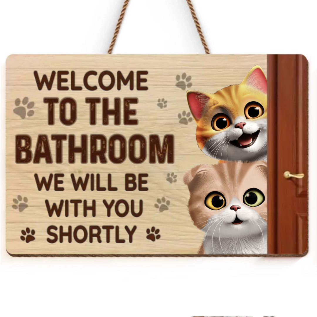 Custom Wood Sign - Personalized Birthday Gifts For Cat Lovers, Cat Mom And Dad - Warning, Cat Hair Zone