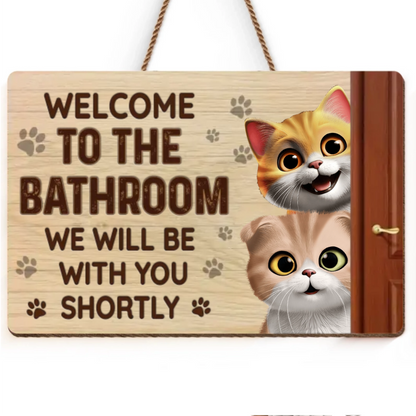 Custom Wood Sign - Personalized Birthday Gifts For Cat Lovers, Cat Mom And Dad - Warning, Cat Hair Zone