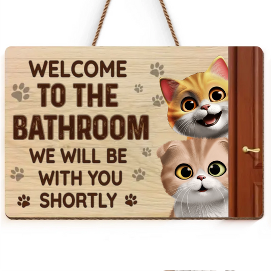 Custom Wood Sign - Personalized Birthday Gifts For Cat Lovers, Cat Mom And Dad - Warning, Cat Hair Zone