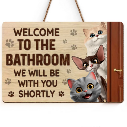 Custom Wood Sign - Personalized Birthday Gifts For Cat Lovers, Cat Mom And Dad - Warning, Cat Hair Zone