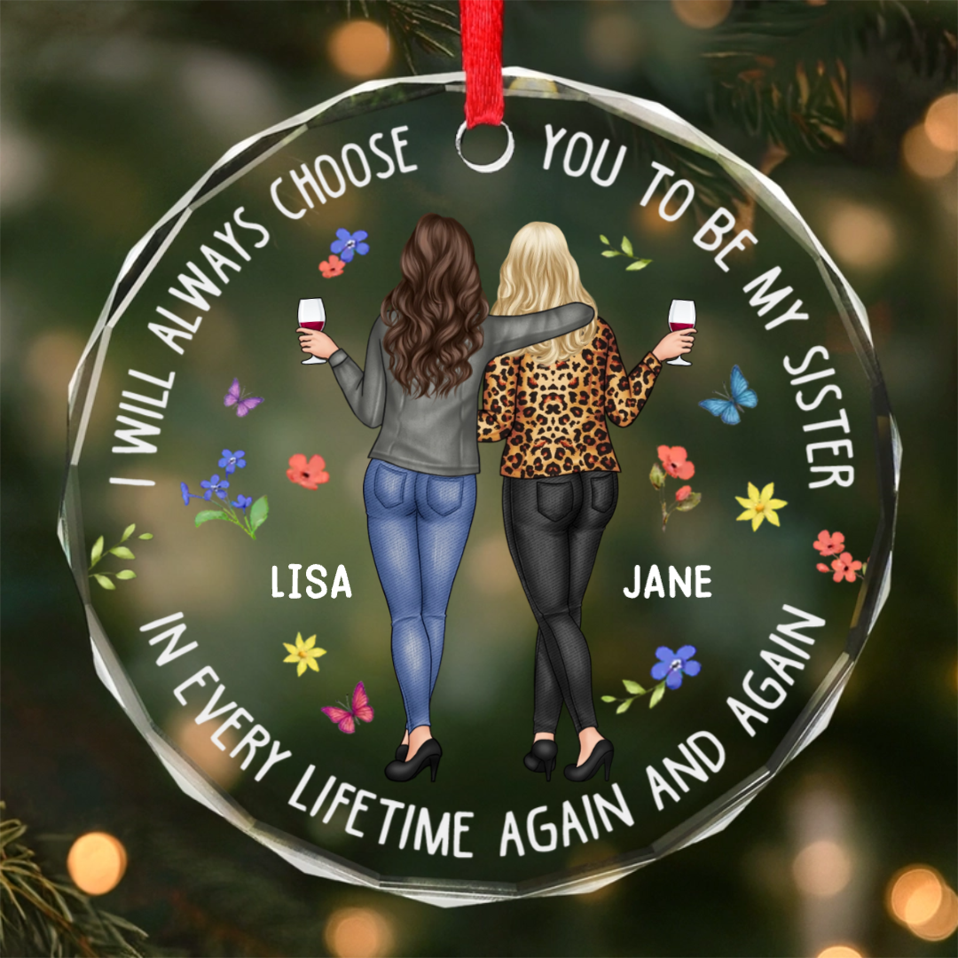 Custom Acrylic Ornament - Personalized Best Friend Christmas Birthday Gifts For Women, Besties, Sisters, BFF - Christmas Is Better With Besties