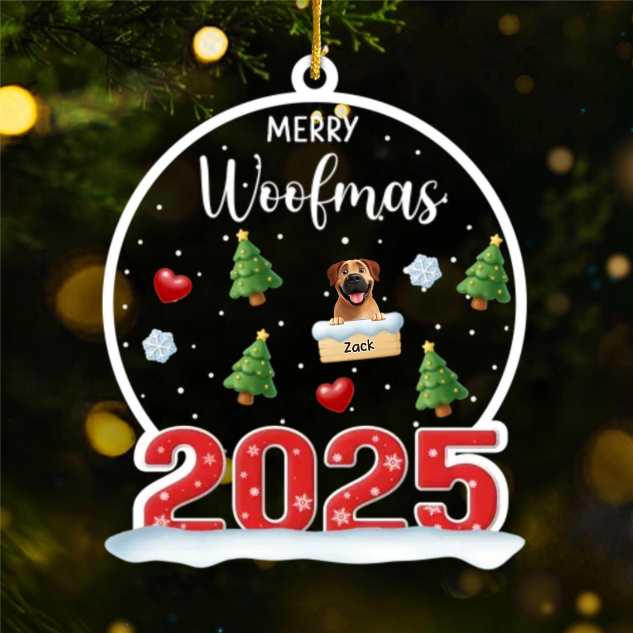 Custom Acrylic Ornament - Personalized Christmas Birthday Gifts For Dog Cat Lovers, Dog Dad And Mom, Cat Owners - Christmas Is Better With Pets