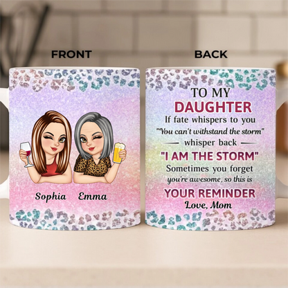 Custom Mug - Personalized Birthday Gifts For Mom, Daughter - Two Souls, One Forever Bond