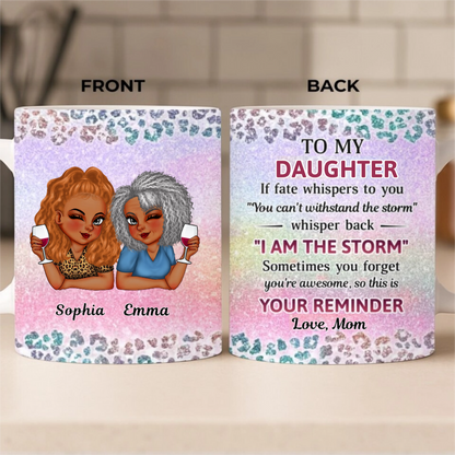 Custom Mug - Personalized Birthday Gifts For Mom, Daughter - Two Souls, One Forever Bond