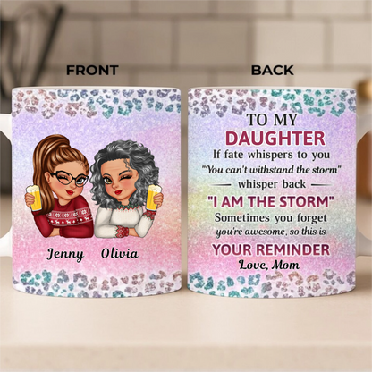 Custom Mug - Personalized Birthday Gifts For Mom, Daughter - Two Souls, One Forever Bond