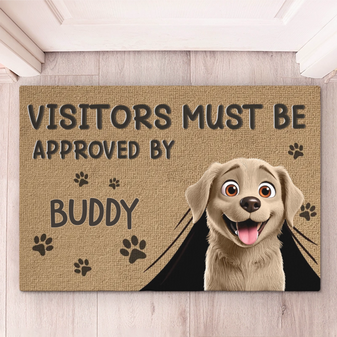 Custom Home Decor Decorative Mat - Personalized Birthday Gifts For Dog Lovers, Dog Dad And Mom - Guard Dog On Duty