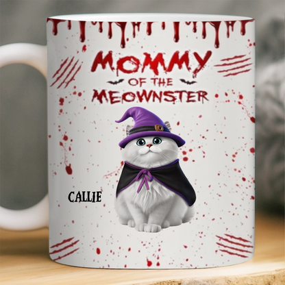 Custom Mug - Personalized Halloween Birthday Gifts For Cat Lovers, Cat Mom And Dad - Every Purr Echoes Halloween Magic