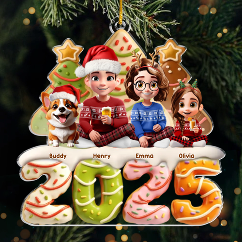 Gia Đình - Hồng Y Mẹ Bố Bà Ông Nội Hồng Y Vòng Tròn Trang Trí