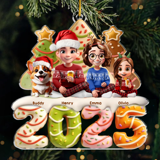 Gia Đình - Hồng Y Mẹ Bố Bà Ông Nội Hồng Y Vòng Tròn Trang Trí