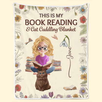 Custom Blanket - Personalized Christmas Bookish Gifts For Book Lovers, Bookworms, Dog Dad And Mom, Cat Owners - Reading Buddies Forever
