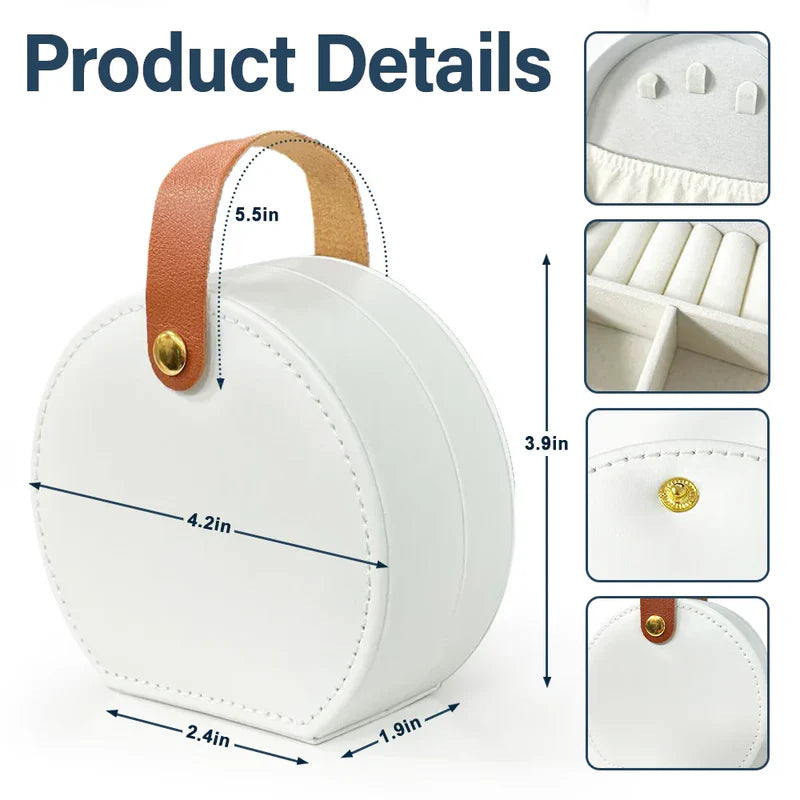 Faux Pressed Birth Flower My Daughter Forever - Personalized Jewelry Box With Handle