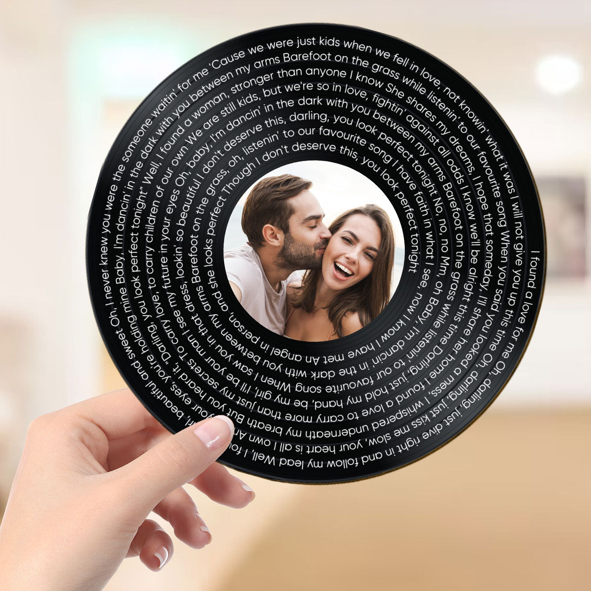 Personalized Vinyl Record with Photo, Valentines Day Gifts for Boyfriend, Girlfriend Gifts, Vinyl Record, Personalized Gifts, Song Standing Wooden Plaque