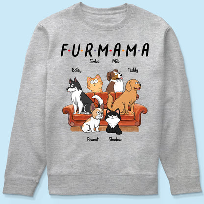 Dog Mom Cat Mom Fur Mama Personalized Shirt