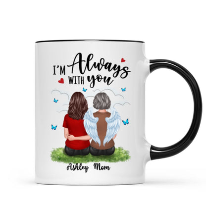 Always With You Dad Son Mom Daughter Butterflies Memorial Personalized Mug