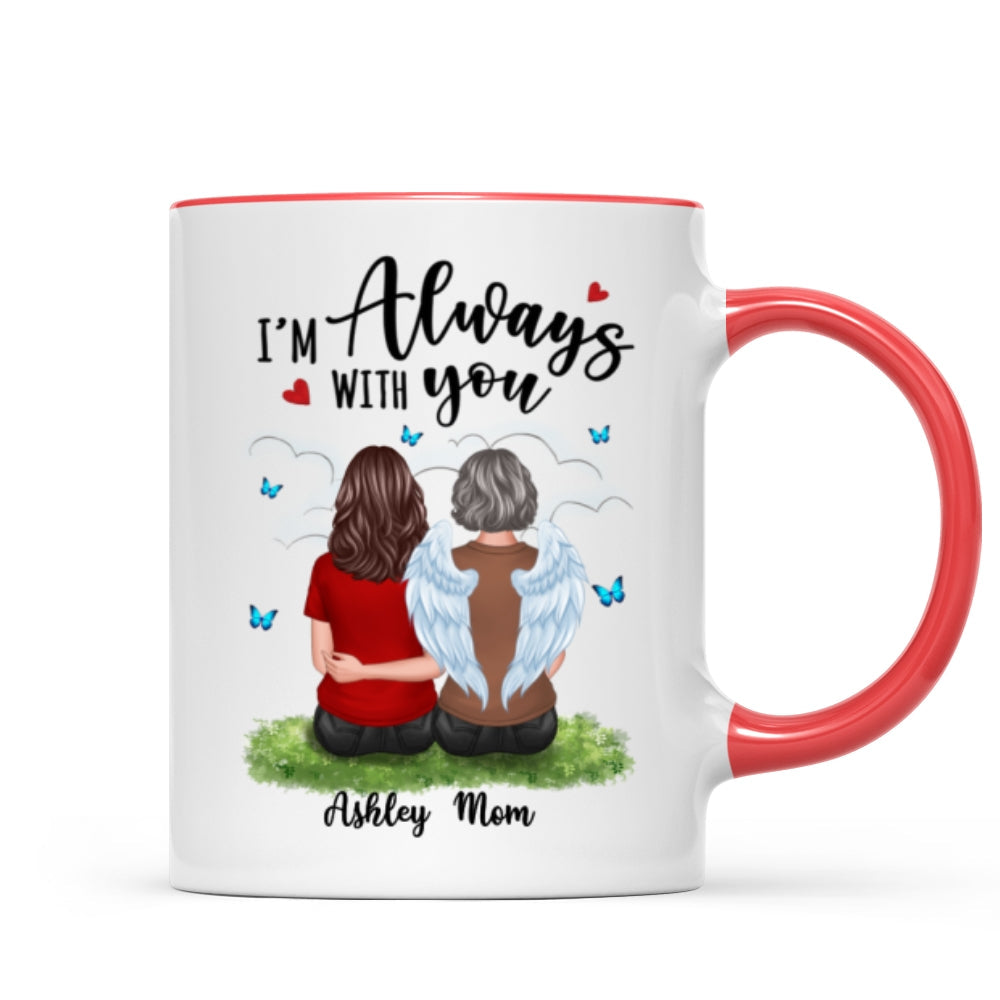 Always With You Dad Son Mom Daughter Butterflies Memorial Personalized Mug