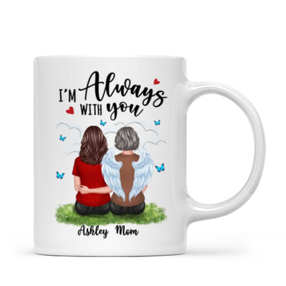 Always With You Dad Son Mom Daughter Butterflies Memorial Personalized Mug